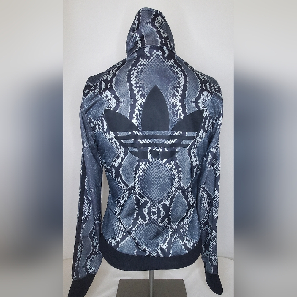 Adidas Size XS - The Brand w/3 Stripes Gray and Black Jacket -Snake Print - Picture 1 of 13